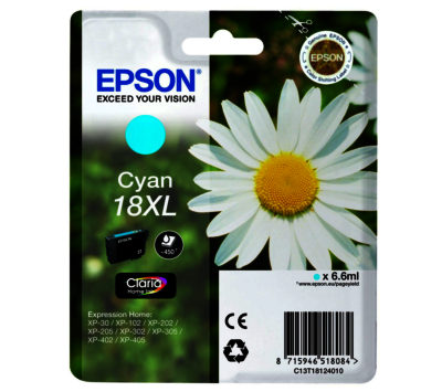 EPSON Daisy T1812 XL Cyan Ink Cartridge EPSON Daisy T1812 XL Cyan Ink Cartridge